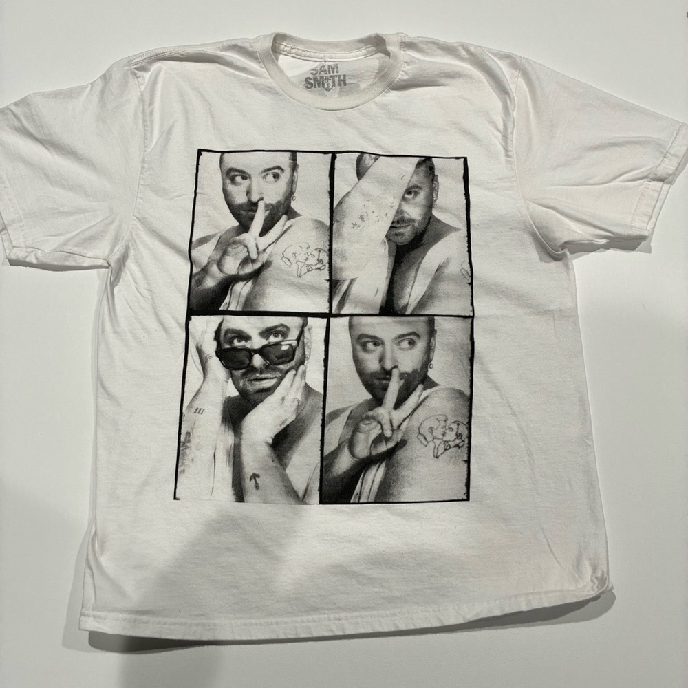 Sam Smith Graphic White T-Shirt